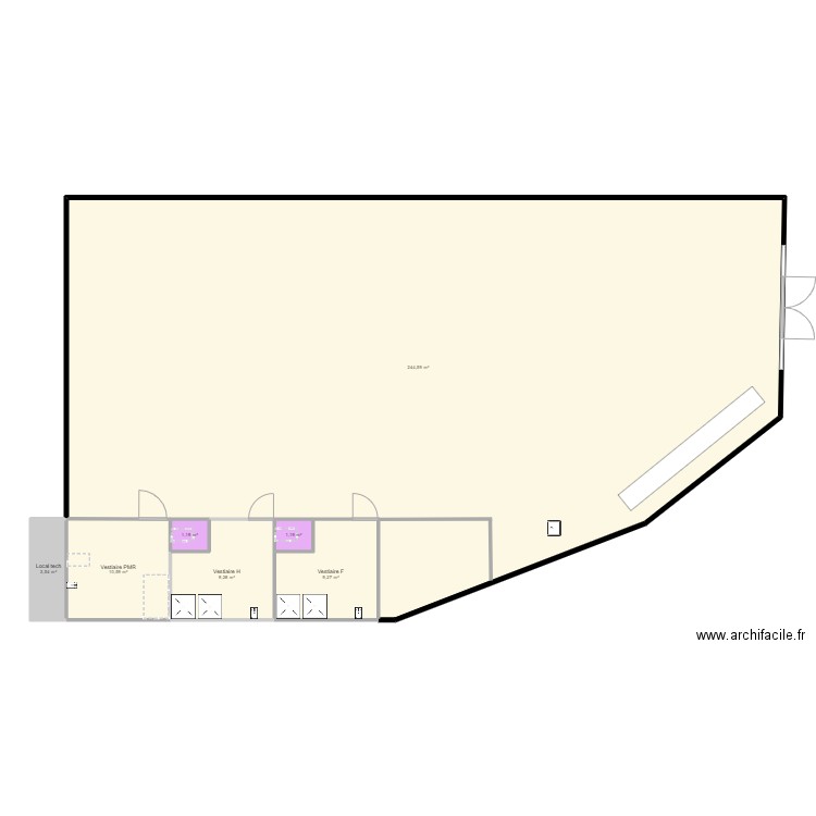 Box CFWTS. Plan de 7 pièces et 280 m2