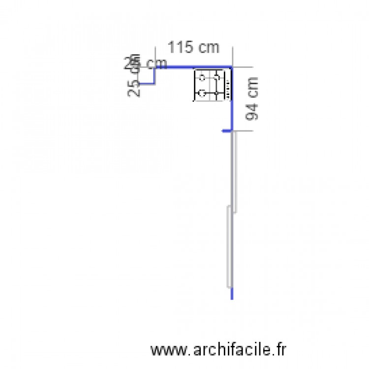 kitchenette. Plan de 0 pièce et 0 m2