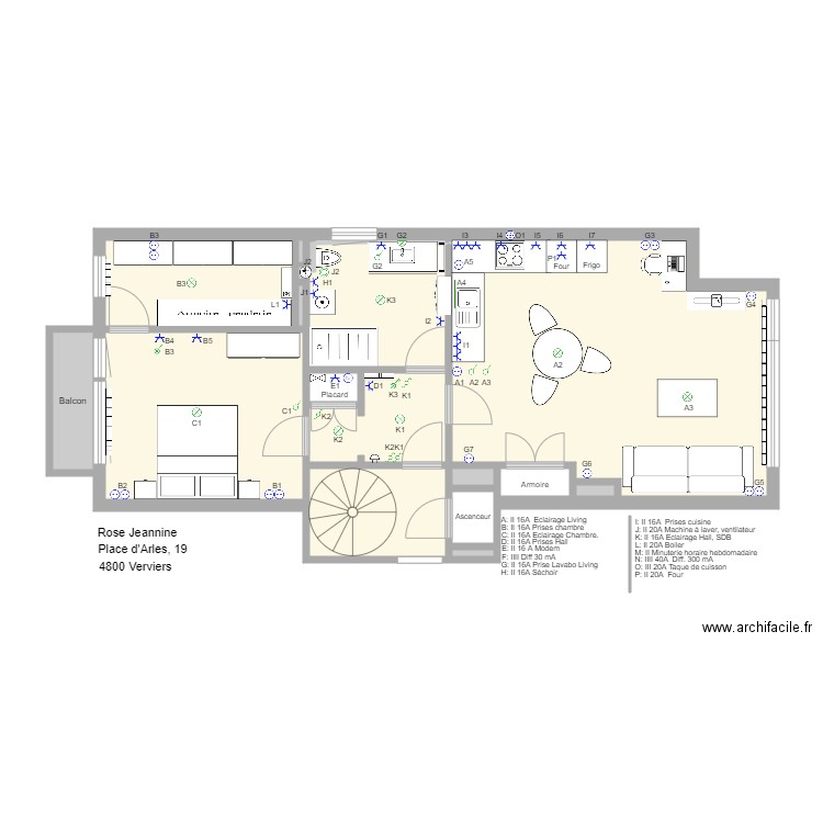 Jeannine. Plan de 0 pièce et 0 m2