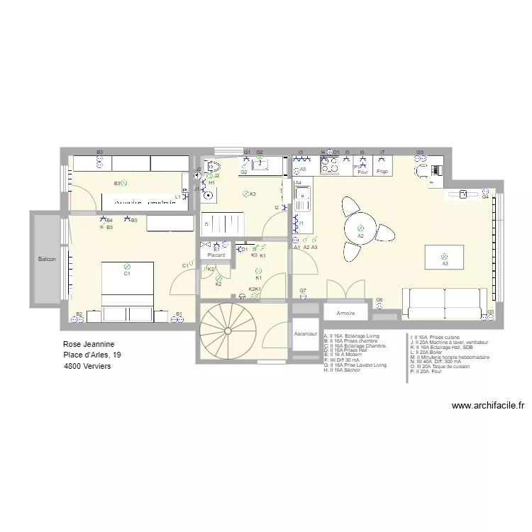 Jeannine. Plan de 