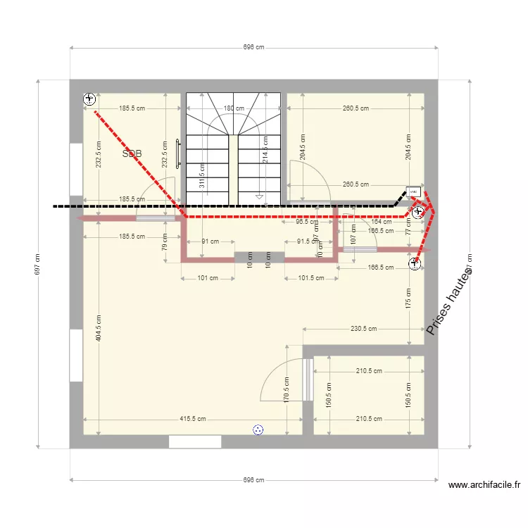 Maison cachan SS VMC. Plan de 