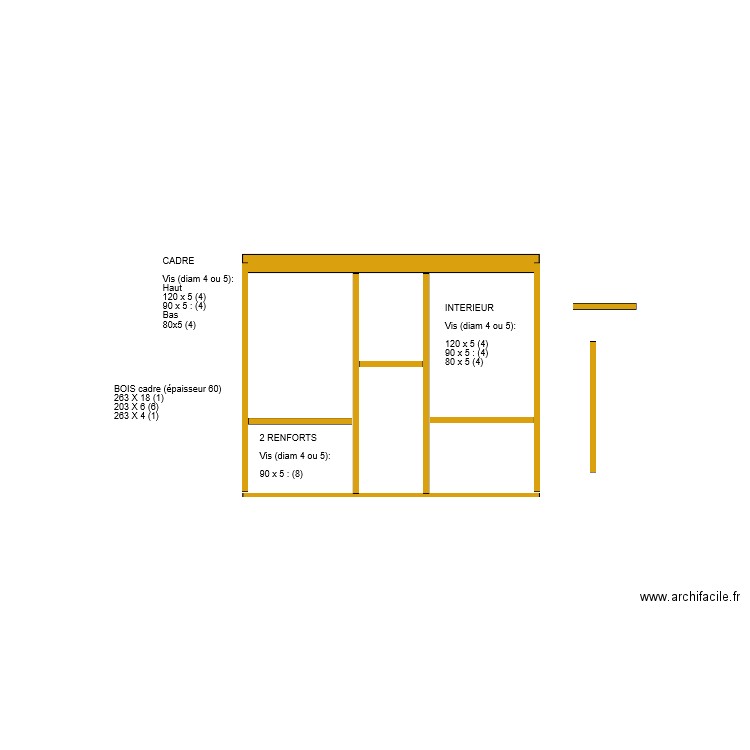 porte. Plan de 0 pièce et 0 m2