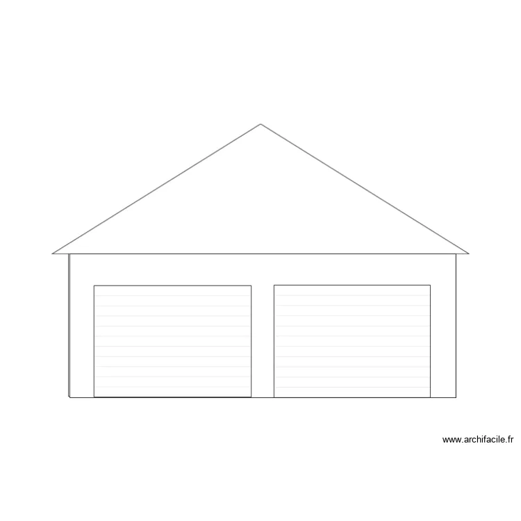 facade sud garage. Plan de 