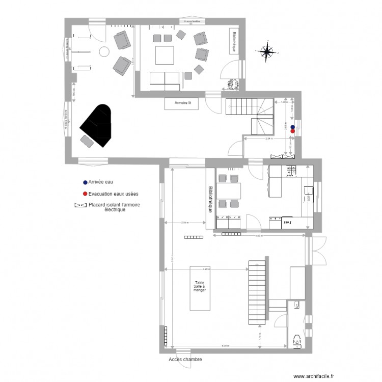 Plan aménagement salle salons cuisine buanderie 1. Plan de 0 pièce et 0 m2