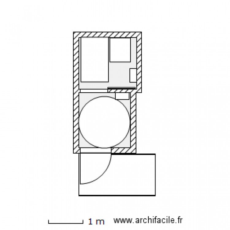 WC et sas. Plan de 0 pièce et 0 m2