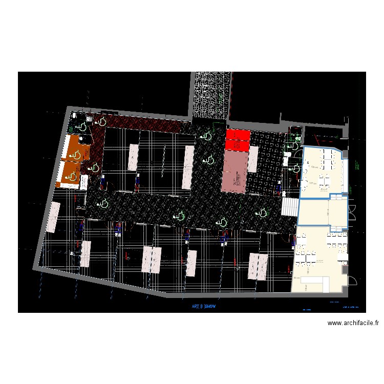 AMENAGEMENT SALLE NANCY. Plan de 2 pièces et 93 m2