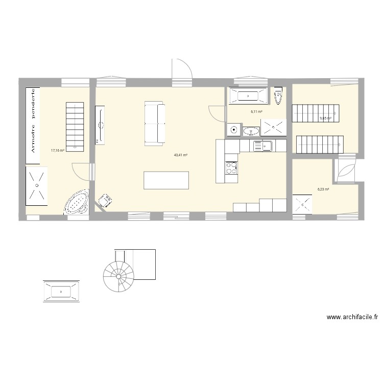 Maison. Plan de 0 pièce et 0 m2