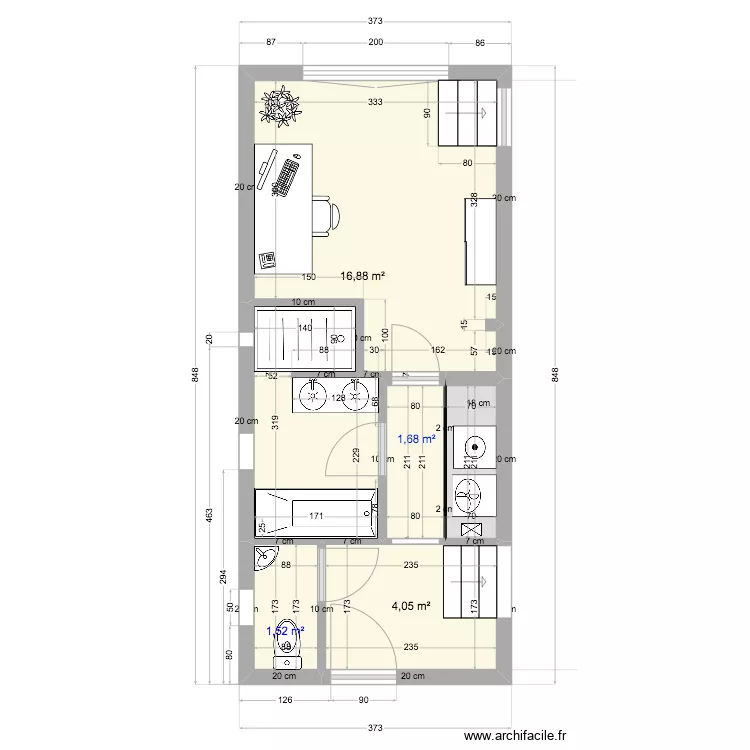 Projet Cornet - Plan implantation menuiserie. Plan de 