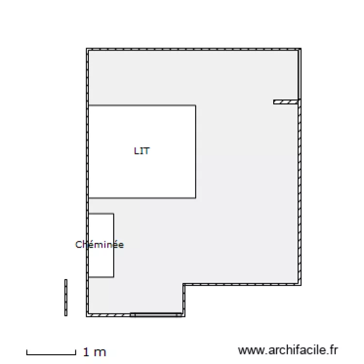 Chambre Brute. Plan de 
