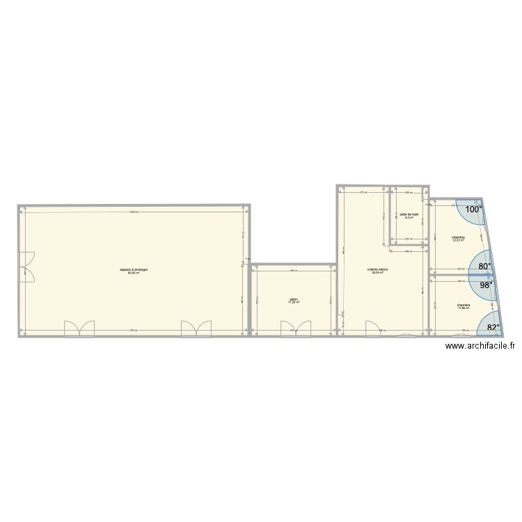br11 existant. Plan de 0 pièce et 0 m2