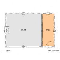 garage 2 voitures   atelier plan surface