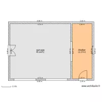 garage 2 voitures   atelier plan surface