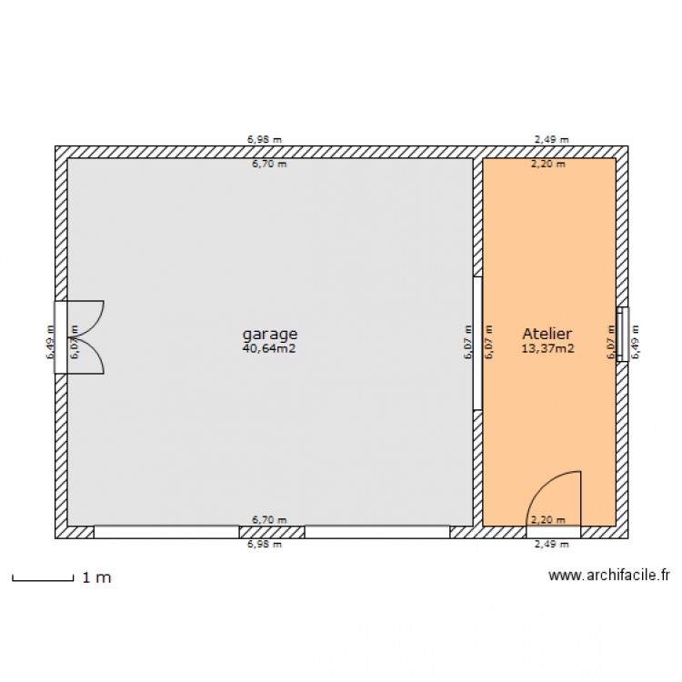 garage 2 voitures   atelier plan surface. Plan de 0 pièce et 0 m2