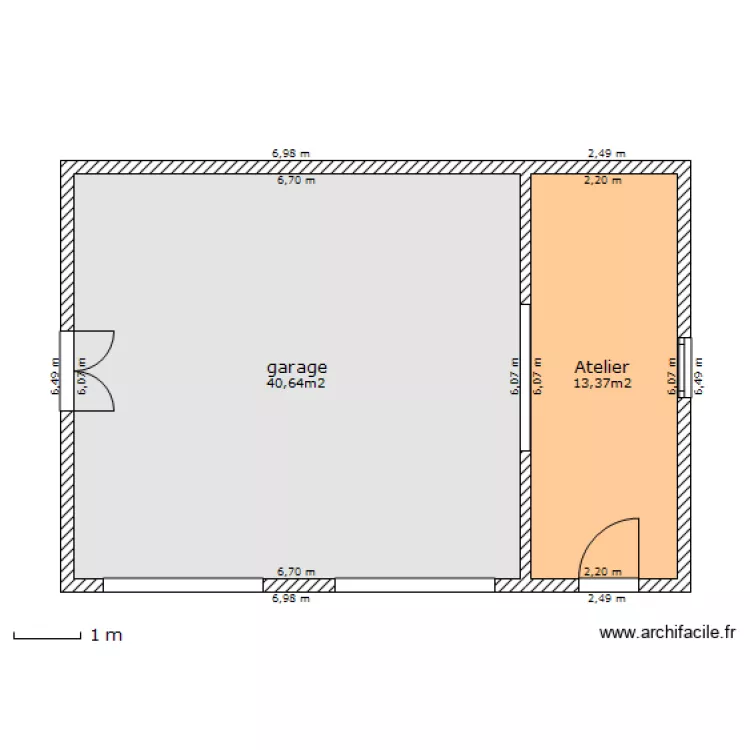 garage 2 voitures   atelier plan surface. Plan de 