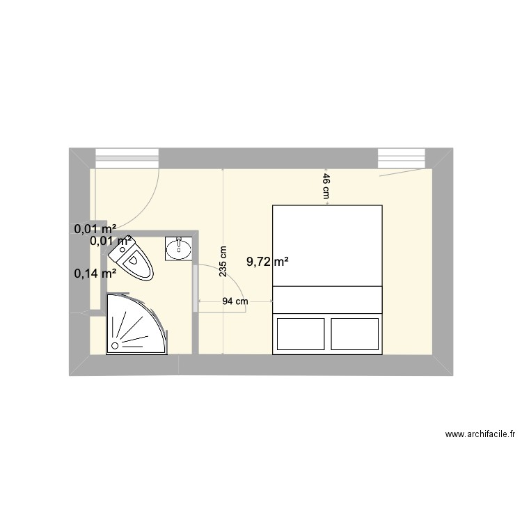 sub porti. Plan de 4 pièces et 10 m2