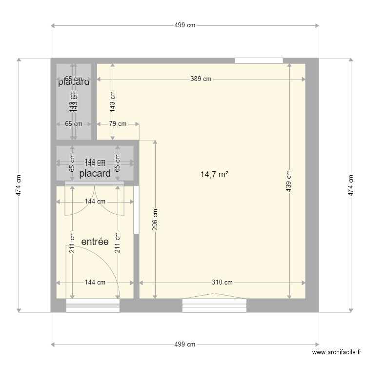 cuisine. Plan de 4 pièces et 20 m2