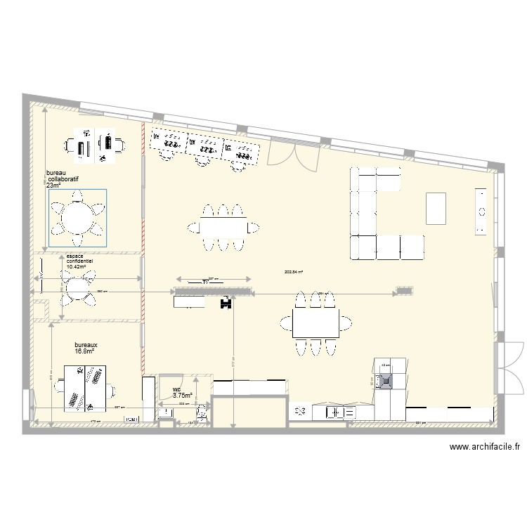 fin espace 4. Plan de 0 pièce et 0 m2