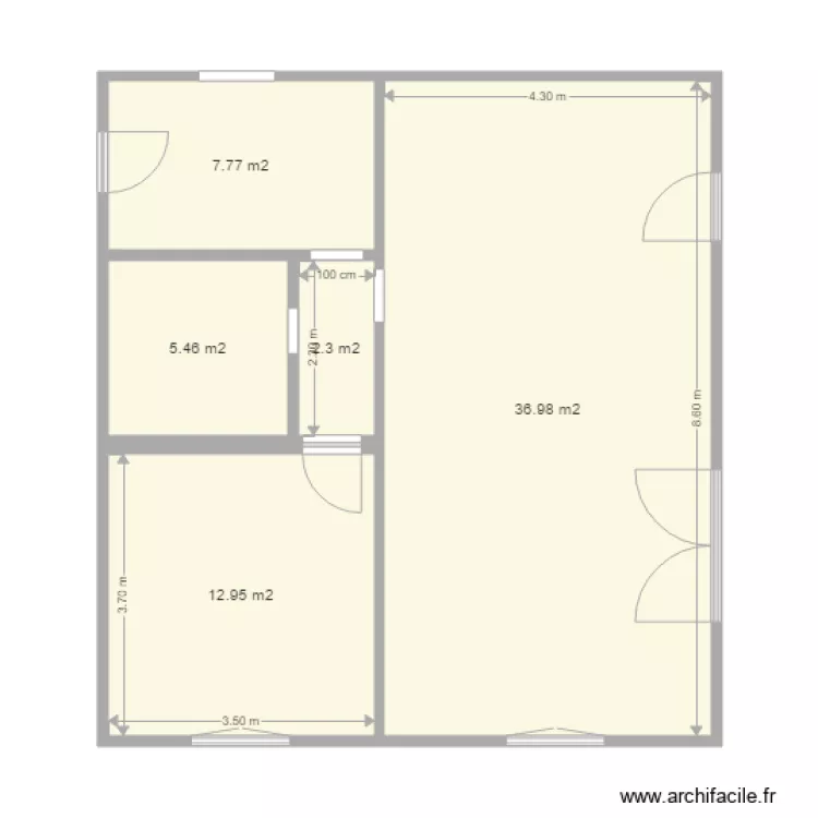 Projet Salon état initial. Plan de Projet Salon état initial. Plan de
