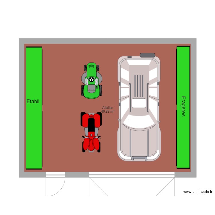 atelier garage. Plan de 0 pièce et 0 m2