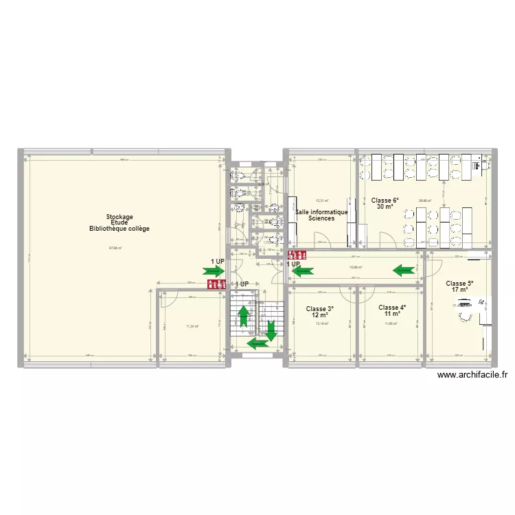 R+2 Guillemin emm&eacute;nagement. Plan de 