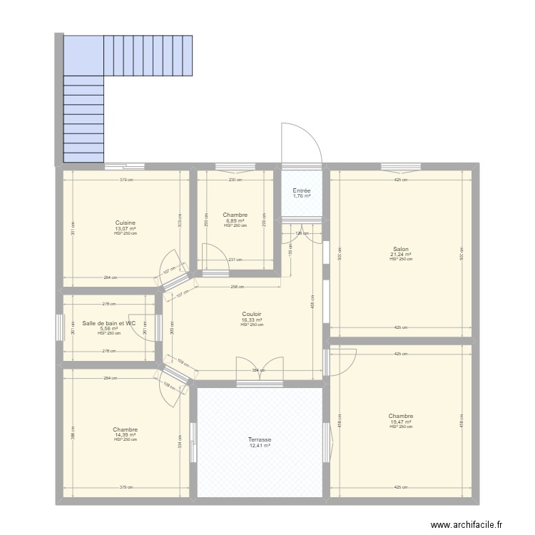 Maison Y. Plan de 9 pièces et 111 m2