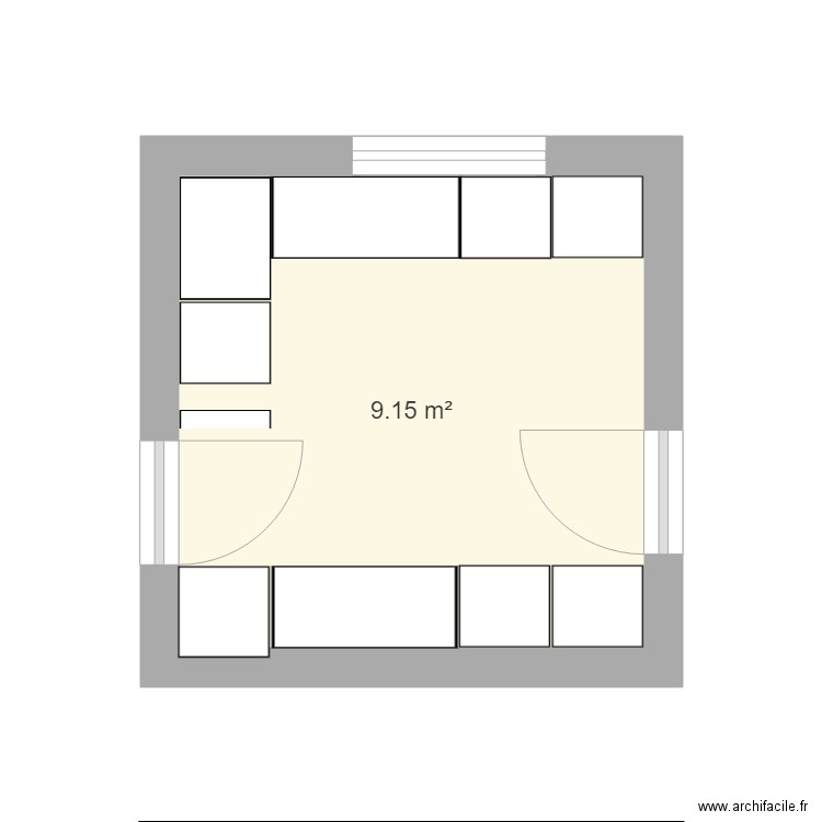 Cuisine 9m. Plan de 0 pièce et 0 m2