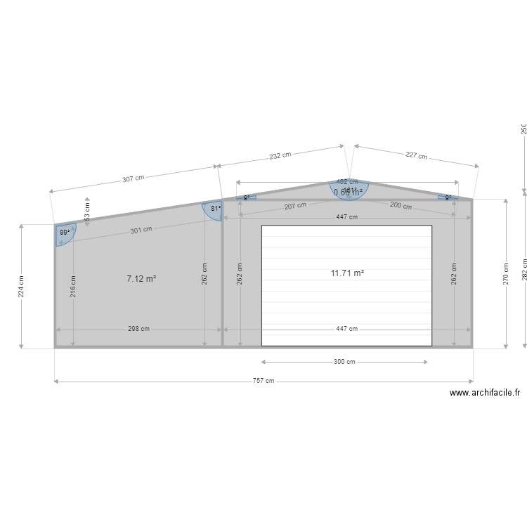 facade sud garage mini. Plan de 0 pièce et 0 m2