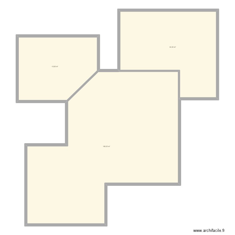 test 1. Plan de 3 pièces et 269 m2