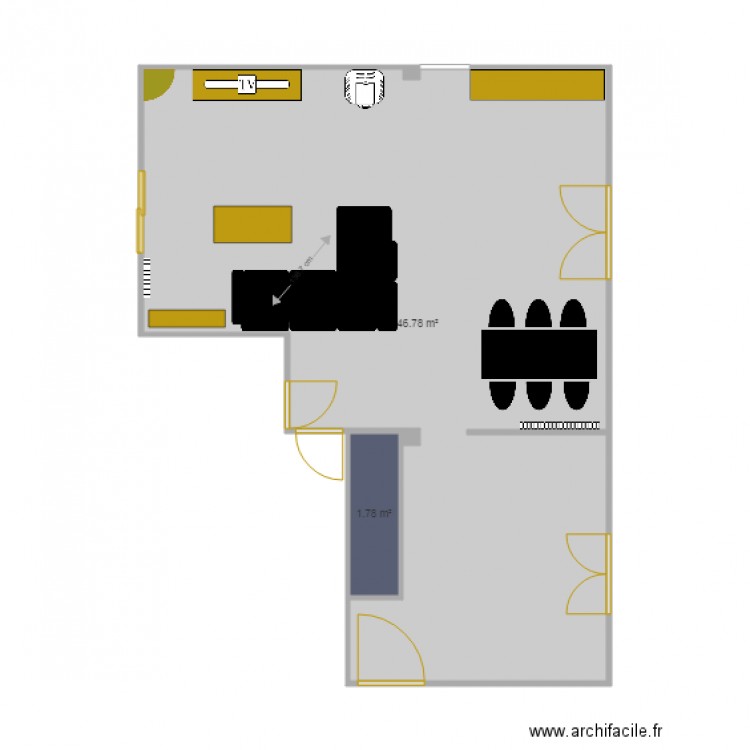 salon. Plan de 0 pièce et 0 m2