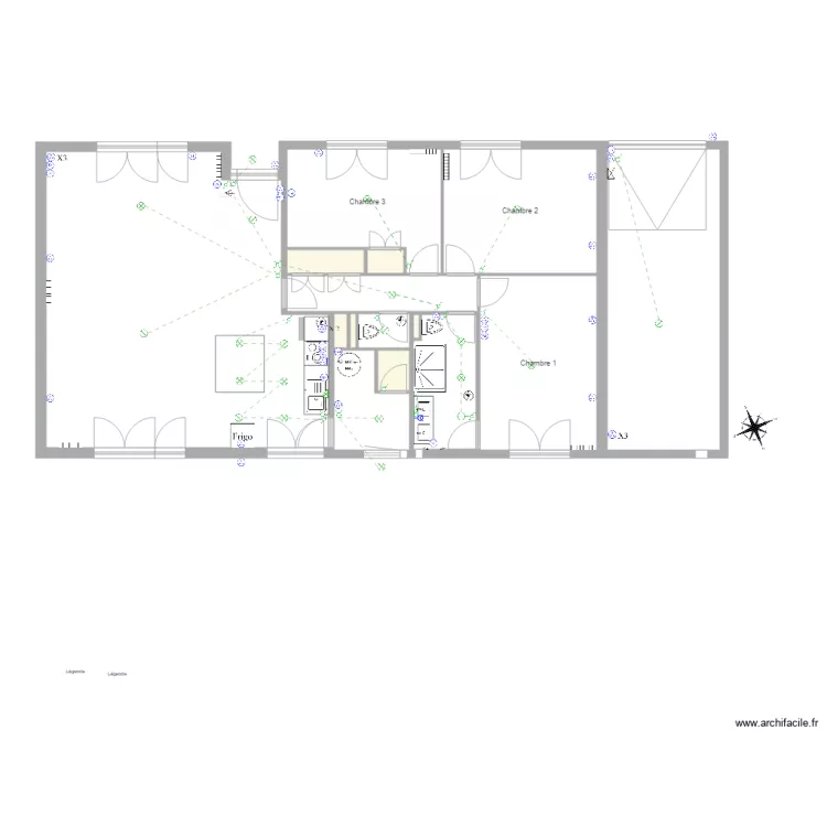 Maison r&eacute;no elec. Plan de 