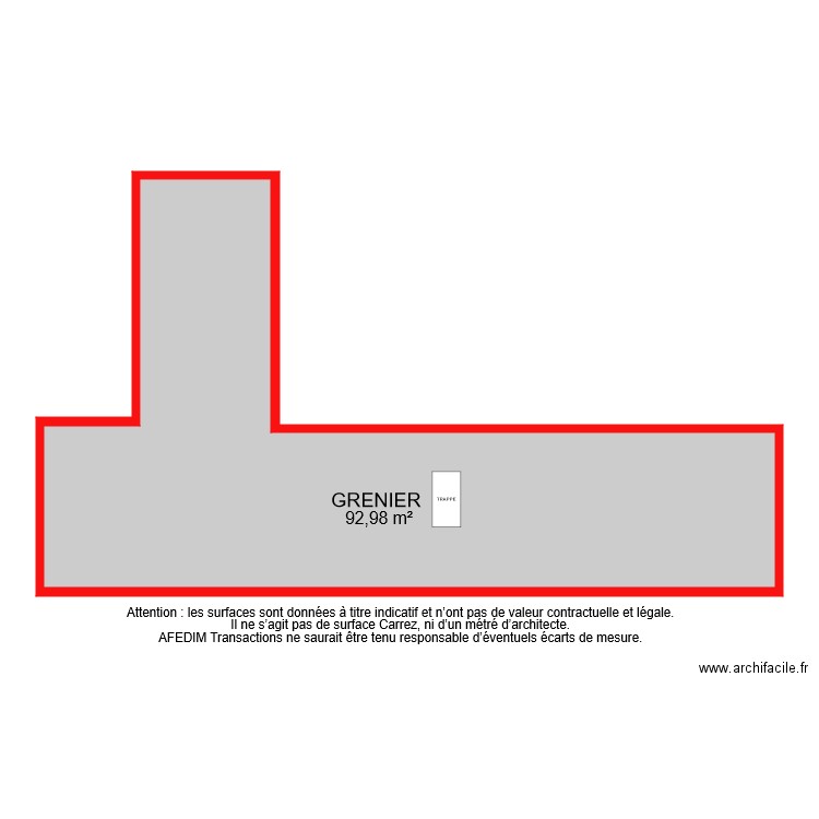 BI 7652 GRENIER. Plan de 0 pièce et 0 m2