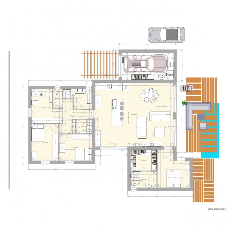 soprojet corrigé. Plan de 0 pièce et 0 m2