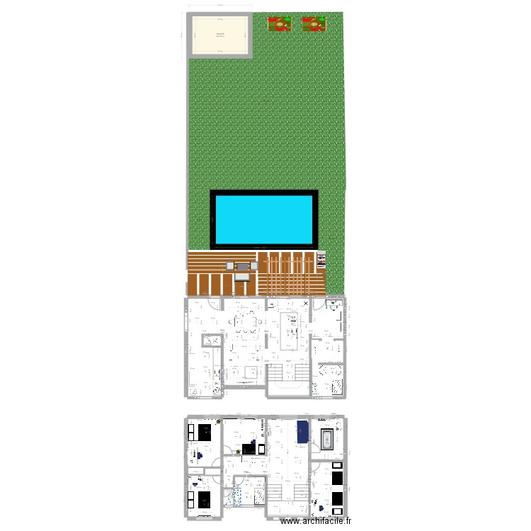 Sous sol. Plan de 1 pièce et 15 m2
