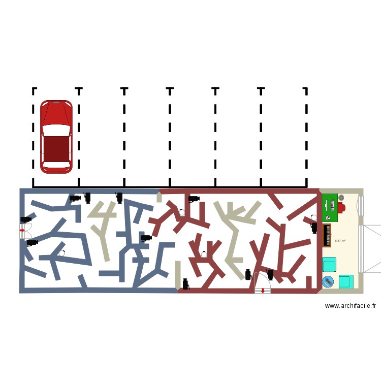 Labyrinthe. Plan de 0 pièce et 0 m2