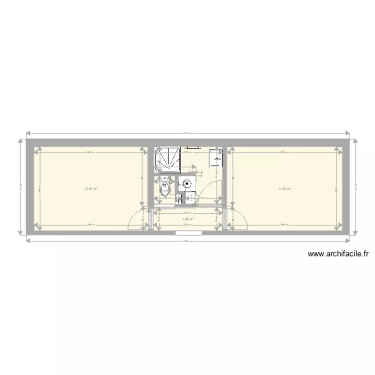 Miti&eacute; Niveau 1  Ouest V1. Plan de 