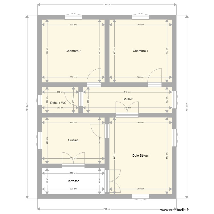 News Plans Locative Nkok 2 Extension. Plan de 7 pièces et 67 m2