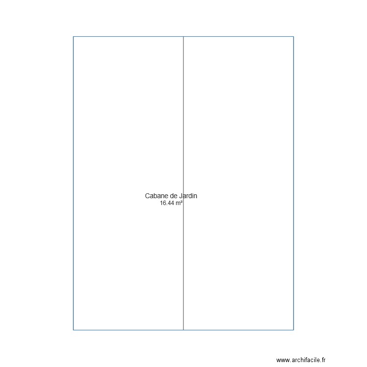Cabane de Jardin - Plan 1 pièce 16 m2 dessiné par Narco 43