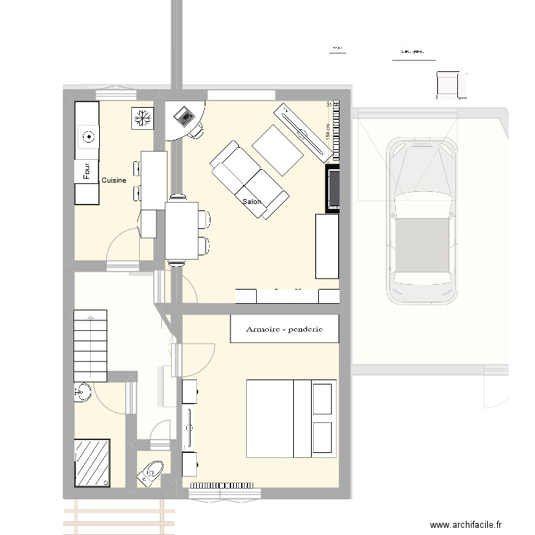 nouvelle appartement. Plan de 13 pièces et 135 m2