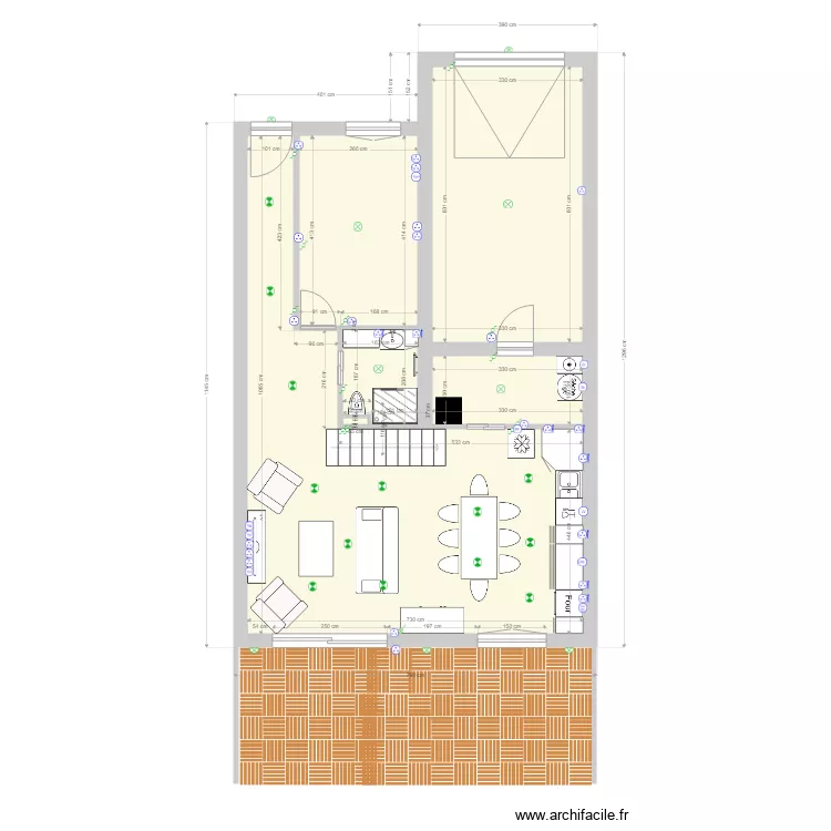 PLAN RDC Maison de Chartres ELECTRICITE avec Modification de Cuisine. Plan de 