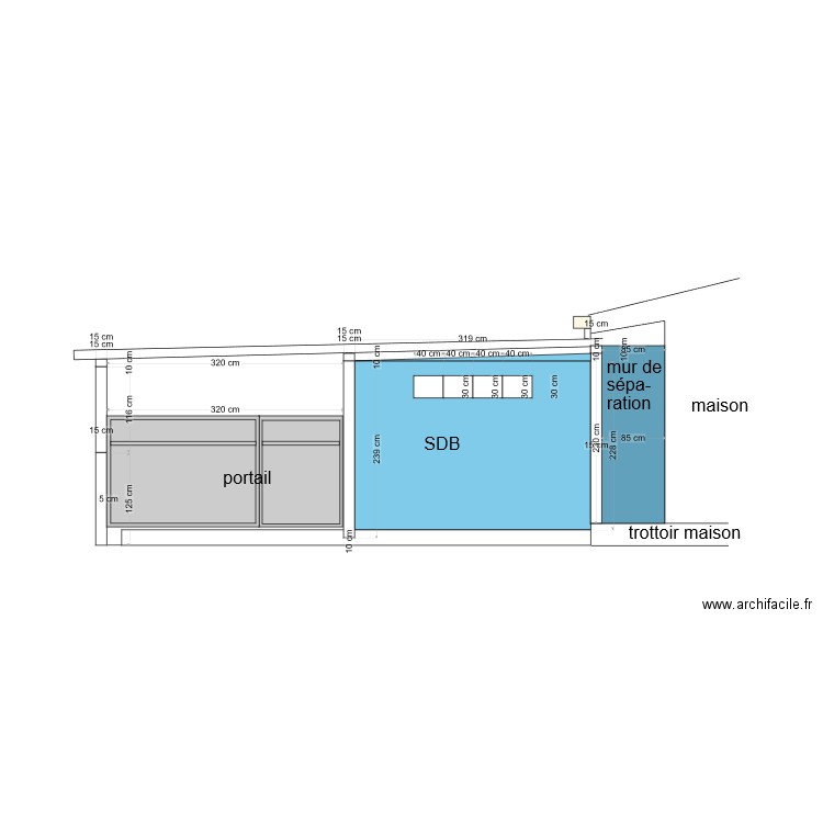 Projet Greta  vue du sud . Plan de 0 pièce et 0 m2