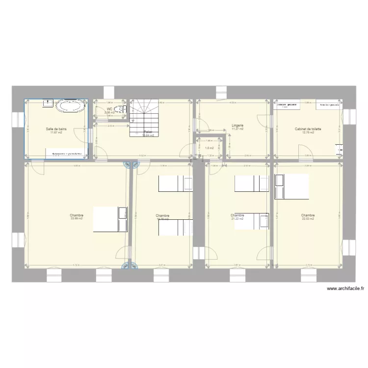 Vauharouard_1er &eacute;tage. Plan de 