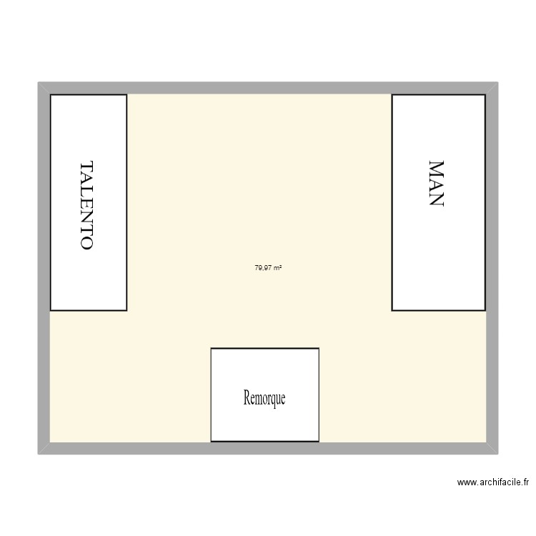 libramont. Plan de 1 pièce et 80 m2