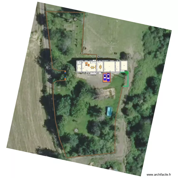 Plan de masse Nervaux Carport. Plan de 