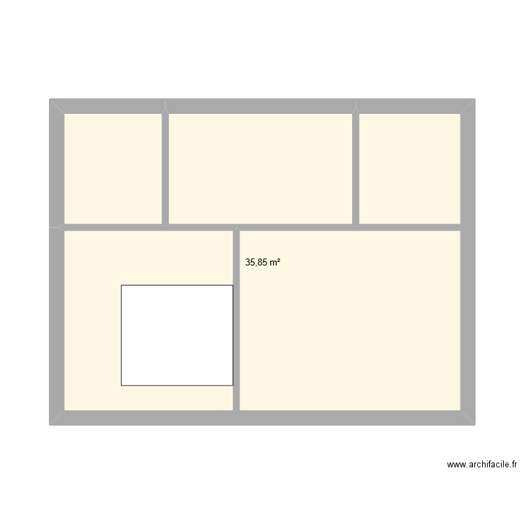1er COLOMBES. Plan de 1 pièce et 36 m2