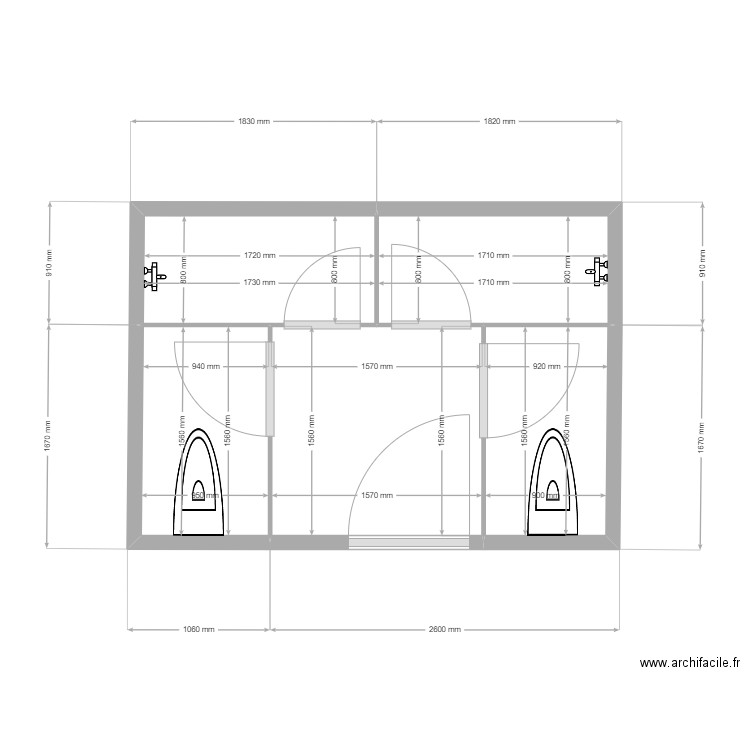 SANITAIRE 1ER DROITE. Plan de 0 pièce et 0 m2