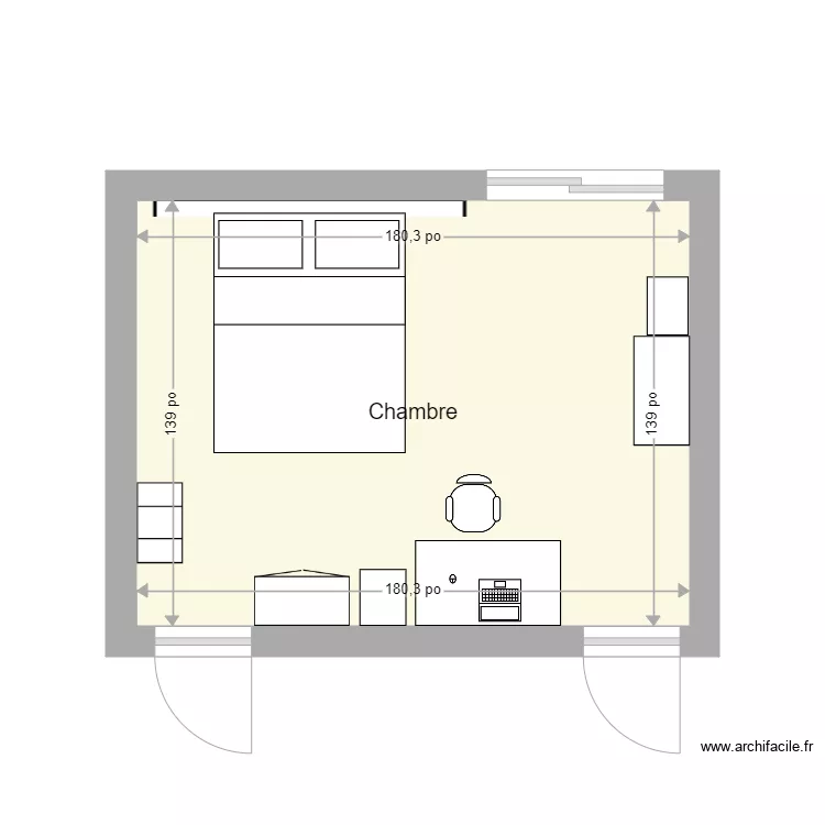 Chambre 4959. Plan de 