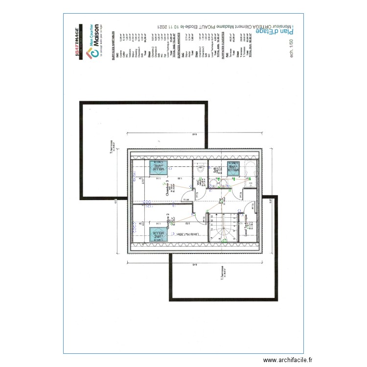 ORTEGA PICAUT ETAGE. Plan de 0 pièce et 0 m2