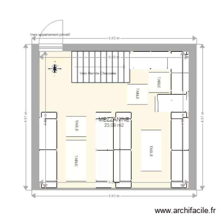 Mezzanine. Plan de 
