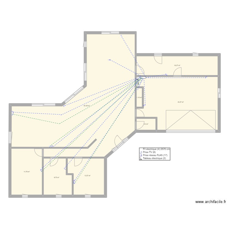 Cedric maison aire réseau et tv. Plan de 0 pièce et 0 m2