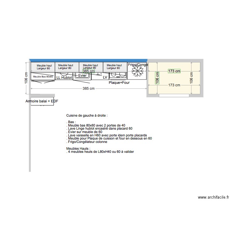 CUISINE DUVIVIER. Plan de 0 pièce et 0 m2